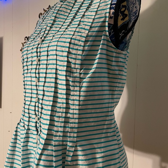 Green striped blouse - Picture 3 of 5